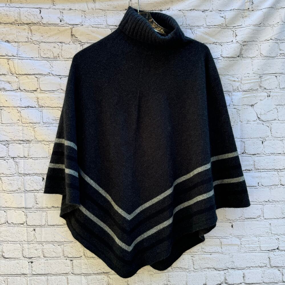 Avoca Poncho Cape Shrug Wool Merinosilk One Size New Zealand Turtleneck